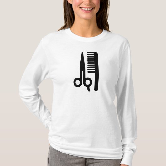 Schaar en kam t-shirt (Voorkant)