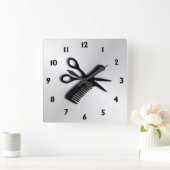 Schaar en kam vierkante klok (Huis)