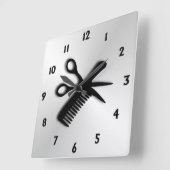 Schaar en kam vierkante klok (Hoek)