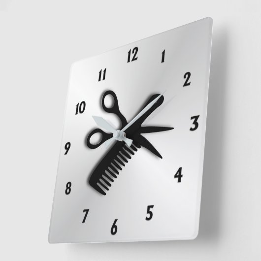 Schaar en kam vierkante klok (Hoek)