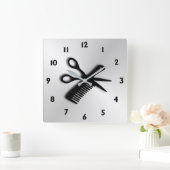 Schaar en kam vierkante klok (Huis)