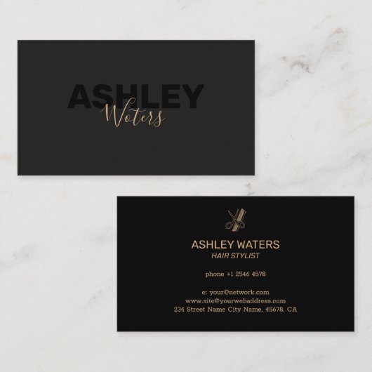 Schaar en kam visitekaartje (Voorkant / Achterkant)