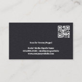 Schaar en kam | Waterverf goudolie Visitekaartje (Achterkant)