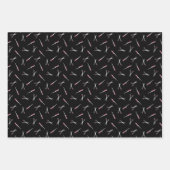 Schaar- en kammetjes roze haarstaartpatronen inpakpapier vel (Voorkant 2)