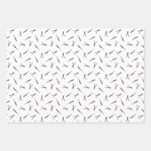 Schaar- en kammetjes roze haarstaartpatronen inpakpapier vel (Voorkant)