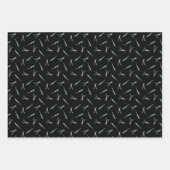 Schaar- en kampenpatronen voor Blauwgroen haarstaa Inpakpapier Vel (Voorkant 2)