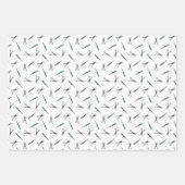 Schaar- en kampenpatronen voor Blauwgroen haarstaa Inpakpapier Vel (Voorkant)