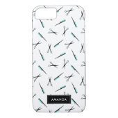 Schaar- en komstpatroon - Naam toevoegen Case-Mate iPhone Case (Achterkant)