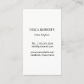  schaar- en Roos-minimumaantal haarstylist Visitekaartje (Achterkant)