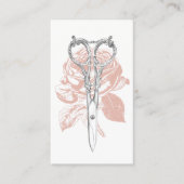  schaar- en Roos-minimumaantal haarstylist Visitekaartje (Voorkant)