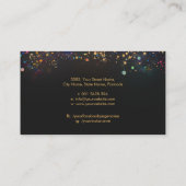 Schaar en vlinder - goud en kleur spatten visitekaartje (Achterkant)