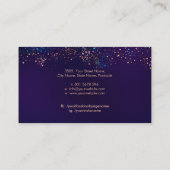 Schaar en Vlinder Roos Goud en Kleur Visitekaartje (Achterkant)