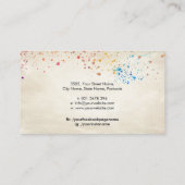 Schaar en Vlinder Waterverf Visitekaartje (Achterkant)