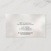 Schaar en vlinder zwarte inkt visitekaartje (Achterkant)