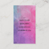 Schaar | Floral Regeling | Waterverf Textuur Visitekaartje (Achterkant)