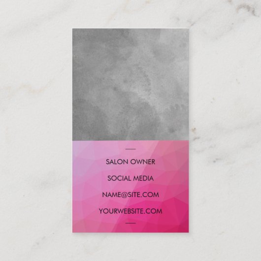 schaar | Geometrische Waterverf Visitekaartje (Achterkant)