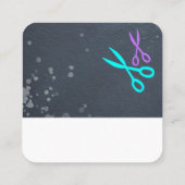 schaar grijs en wit modern vierkante visitekaartje (Achterkant)