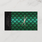 Schaar Groen Zeemeermin Haarstylist Visitekaartje (Achterkant)