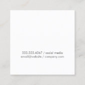 Schaar haar gouden Logo | salon Vierkante Visitekaartje (Achterkant)