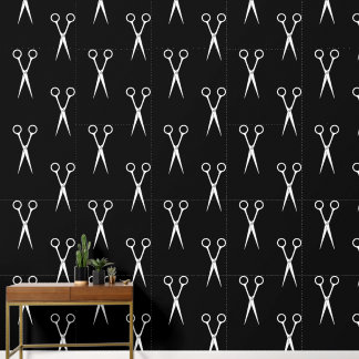 Schaar Haar Stylist Patroon Behang