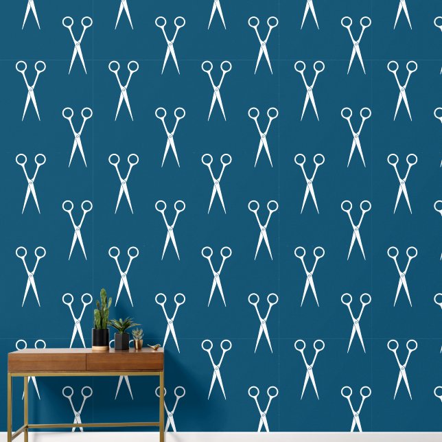 Schaar Haar Stylist Patroon Behang (Hal)