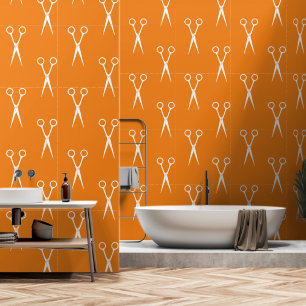 Schaar Haar Stylist Patroon Behang