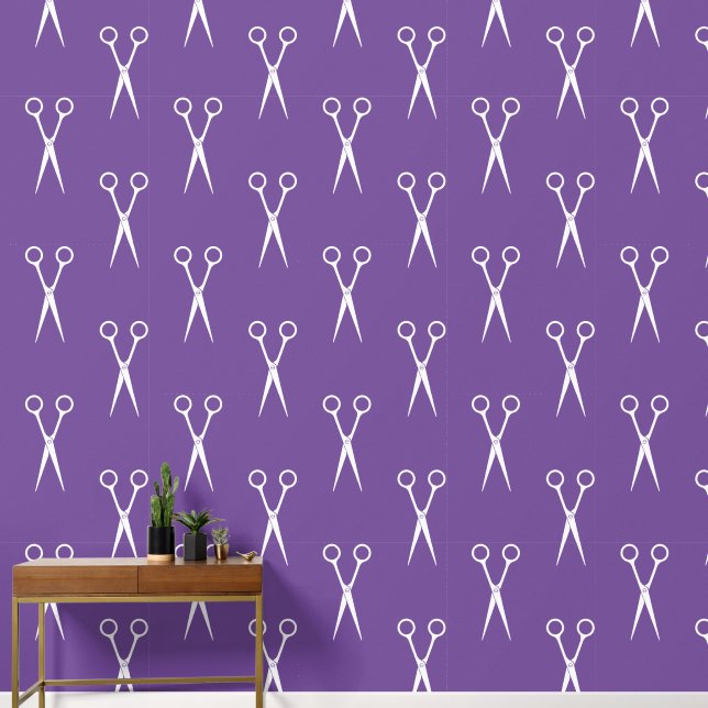Schaar Haar Stylist Patroon Behang (Hal)