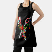 Schaar Haarstylist Santa Kerstmis Haar Stylist H Schort (Insitu)