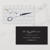 schaar | Hair Beauty Logo Pattern Visitekaartje (Voorkant / Achterkant)