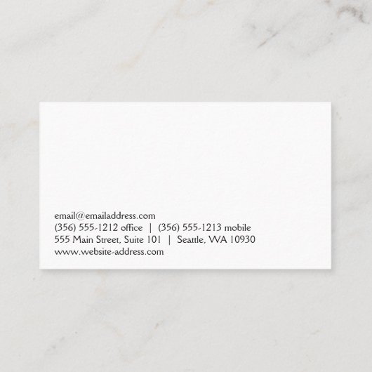 Schaar Hair Salon Logo Visitekaartje (Achterkant)