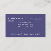 Schaar Hair Salon Visitekaartje (Achterkant)