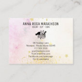 *~* Schaar Hart Glitter Droger AP6 Visitekaartje (Achterkant)