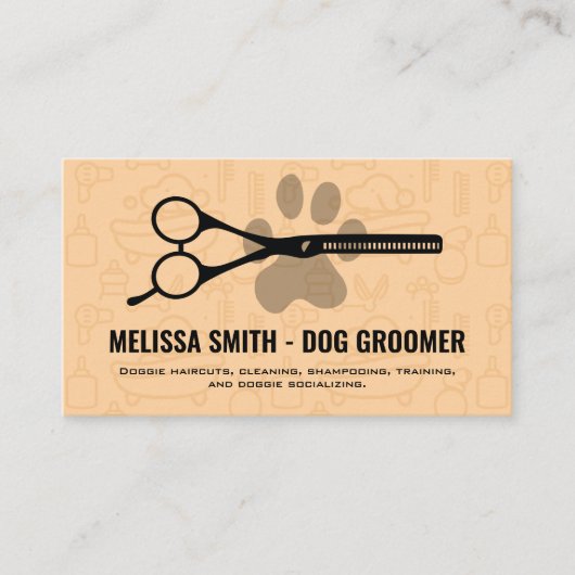 Schaar | Hond Poot Afsprakenkaartje (Voorkant)