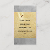 Schaar | Hout en waterverf Visitekaartje (Achterkant)