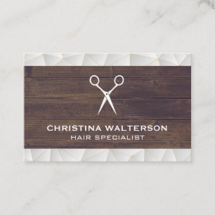 schaar   Hout   Modern geometrisch Visitekaartje