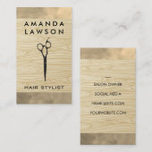 Schaar | Houtstructuur Achtergrond Visitekaartje (Voorkant / Achterkant)