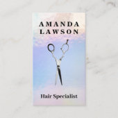 schaar | Iridescent Folie Achtergrond Visitekaartje (Voorkant)