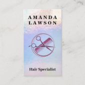 schaar | iriserende shimmer | kapper visitekaartje (Voorkant)