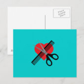schaar & kam & hart briefkaart (Voorkant / Achterkant)