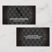 Schaar kam Logo | Button van hout Visitekaartje (Voorkant / Achterkant)