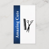 Schaar kam Logo | geometrisch trimpatroon Visitekaartje (Voorkant)