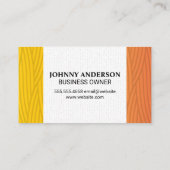 Schaar kam Logo | Modern Art Weave Pattern Afsprakenkaartje (Achterkant)