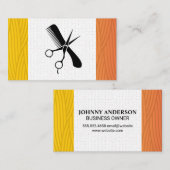 Schaar kam Logo | Modern Art Weave Pattern Afsprakenkaartje (Voorkant / Achterkant)