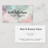 Schaar Kam Logo | Waterverf Achtergrond Afsprakenkaartje (Voorkant / Achterkant)