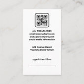 Schaar kam Logo | Waterverf Artistiek Afsprakenkaartje (Achterkant)