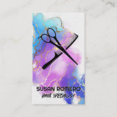 Schaar kam Logo | Waterverf Artistiek Afsprakenkaartje (Voorkant)