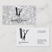 Schaar & Kam met scheidingen (witte bokeh) Visitekaartje (Voorkant / Achterkant)