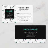 Schaar & kammen Hair Stylist Afspraakkaart Afsprakenkaartje (Voorkant / Achterkant)