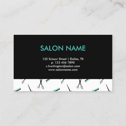 Schaar & kammen Hair Stylist Afspraakkaart Afsprakenkaartje (Achterkant)