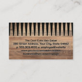 schaar | kammen | Hout Visitekaartje (Achterkant)